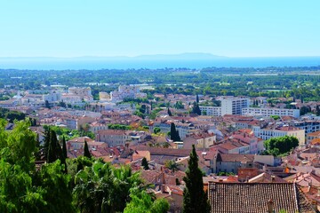 View from above to Hyeres, France