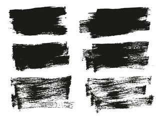 Flat Paint Brush Thin Short Background High Detail Abstract Vector Background Set 