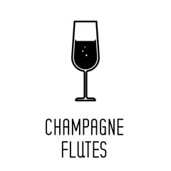 champagne Glass line icon. Celebration of a festive event. Vector illustration