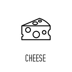 Cheese line icon. Vector illustration
