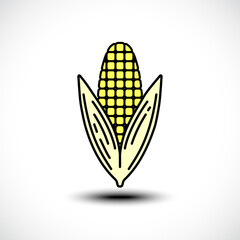 Corn icon. Vector illustration.