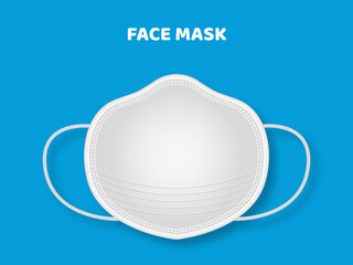 Surgical Face Mask and Virus Protection Mask Vector. 