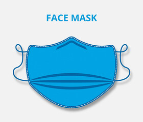 Medical-Surgical Face Mask and Virus Protection Mask Vector. 