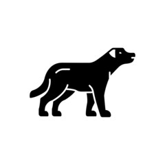 Black solid icon for dog
