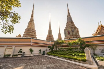 Fototapeta na wymiar Buddhist temple, Wat Pho temple in Bangkok Thailand