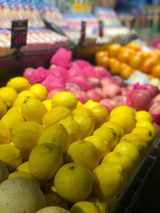 Lemon & apples Fruit in supermarket Indonesia