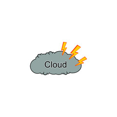 cloud icon vector isolated white