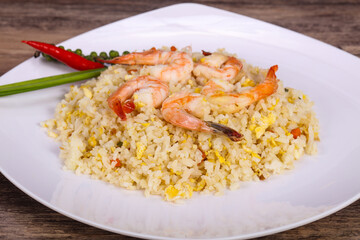 Thai style fried rice with prawn