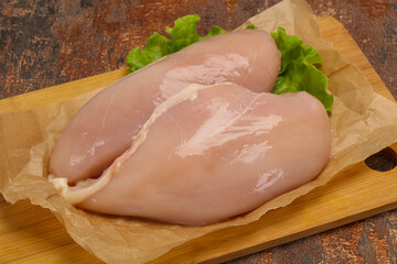 Raw chicken breast ready for cooking