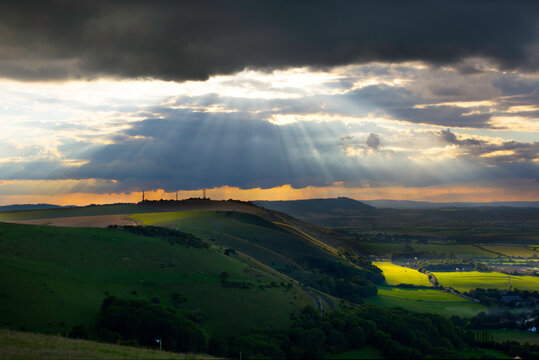 Awesome Cloudscape and Sunset photographed at The Dyke in Sussex, UK. 
