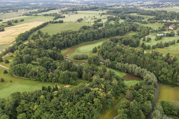 Fototapeta na wymiar Aerial View Pays de Gex - Geneva aera