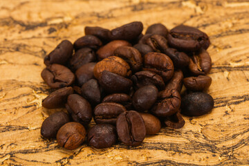 Roasted coffee beans for cooking