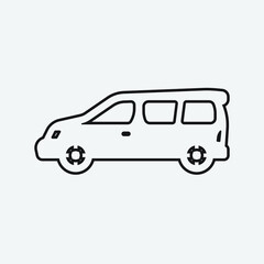 Car vector icon illustration sign for web and designing