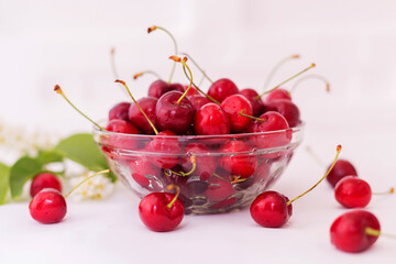 cherries in a bowl