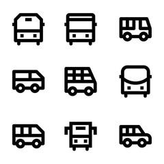 Bus Vector Icons 2