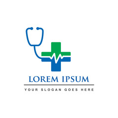 STETHOSCOPE LOGO , MEDICAL LOGO VECTOR