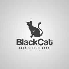 Black cat symbols icon concept 