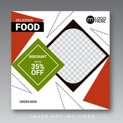 Food menu banner social media post