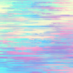 Vector image with imitation of grunge datamoshing texture.