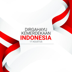 Indonesia independence day vector template