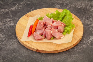 Raw pork meat for cooking