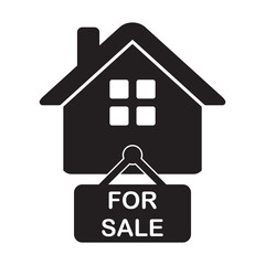sell house icon, real estate icon vector