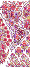 Paisley Floral Pattern. Seamless Ornamental Indian fabric patterns. colorful background
