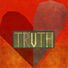 Textured background image depicting the message: Truth