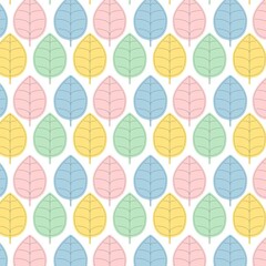 pastel delicate leaves pattern minimal design