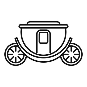 Brougham carriage icon. Outline brougham carriage vector icon for web design isolated on white background