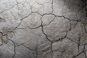 Dry cracked earth ground texture. No watering desert.