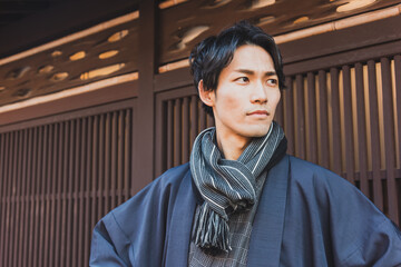 着物　和服　若い男性
