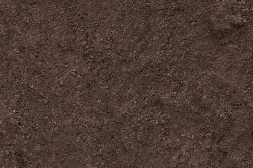 Soil clean ground texture background. Dirt black earth.