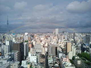 Fototapeta premium スカイツリーと虹
