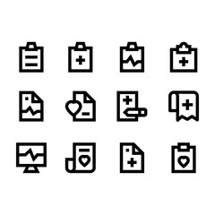 Medical Chart, Medical Report Vector Icons 2