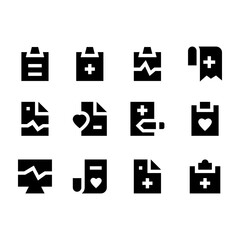 Medical Chart, Medical Report Vector Icons 1