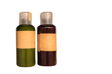 Thai herbel shampoo Product in bottle isolated on white