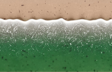 Fototapeta na wymiar foam wave beach sea water 
