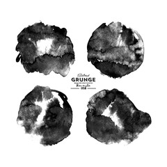 Chinese Calligraphy Tag and Label Collection. Hand-drawn black and white brush ink grunge design.