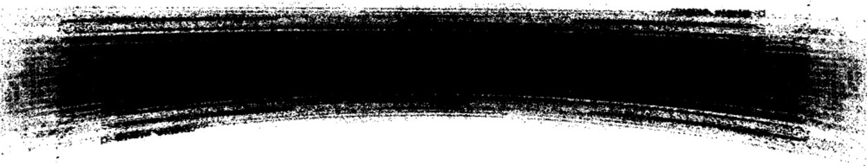 Grunge Paint Roller . Vector brush Stroke . Distressed banner . Black stripes isolated. paintbrush collection . Modern Textured shape . Dry border in Black . Bulge lines . Rough edges. 