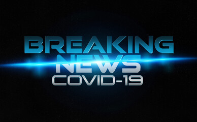 Coronavirus Covid-19 text breaking news style. 2019-nCoV official name introduced by World Health Organization. New disease discovered in 2019 spreading globally. Pandemic concept