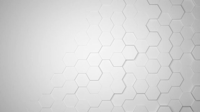 3D animation - Abstract hexagonal looped background