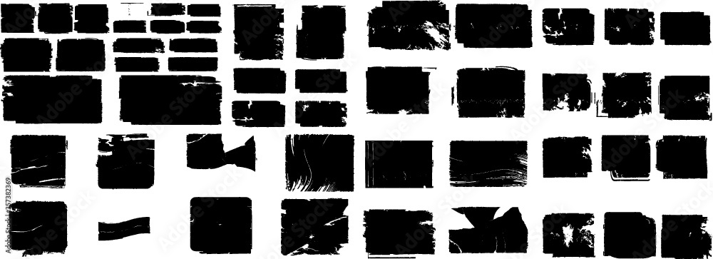 Poster grunge paint roller . vector brush stroke . distressed banner . black stripes isolated. paintbrush c
