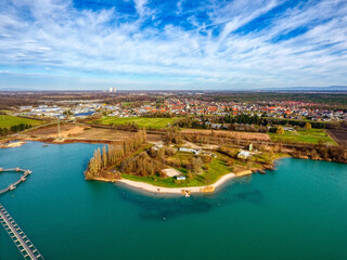 Obraz premium Luftaufnahme Huttenheim