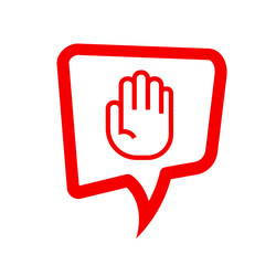 stop hand sign