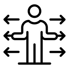 Affiliate salesman icon. Outline affiliate salesman vector icon for web design isolated on white background