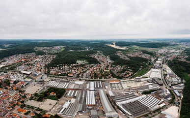 aerrial drone photo of German town Heidenheim an der Brenz