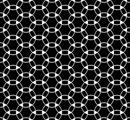 Seamless geometric circle lines pattern.
