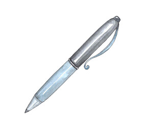 painted by watercolor isolated on white