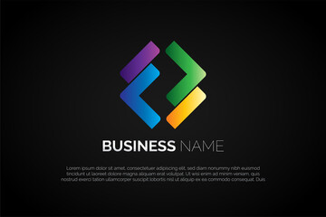 Unique Logo Template F or FF Monogram